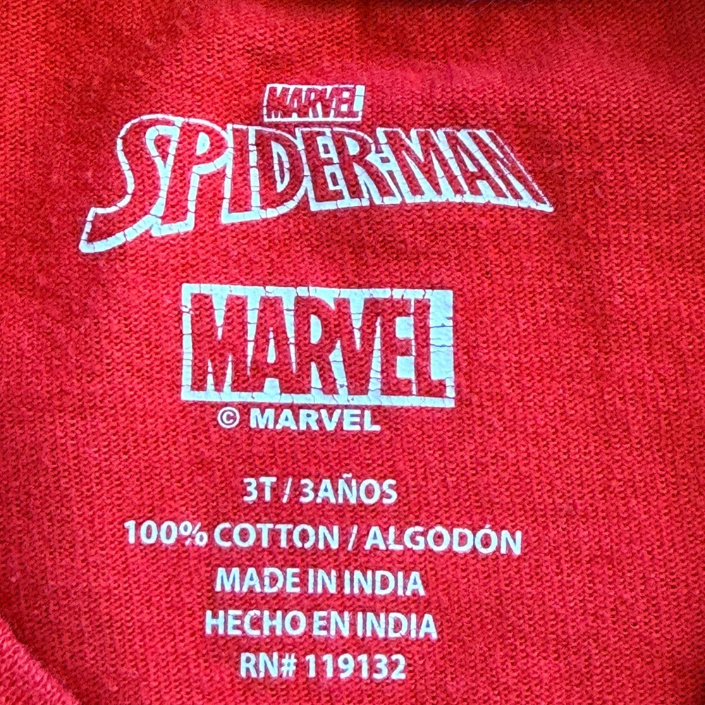 Spider-Man Red Graphic T-Shirt Toddler Boy Size 3T - Picture 3 of 3